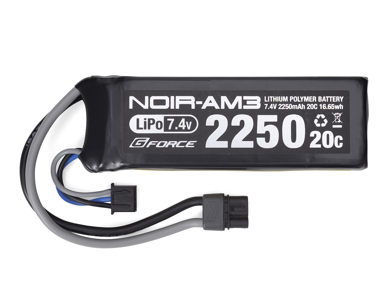 Noir AM3 LiPo 7.4V 2250mAh ミニS互換サイズ 次世代コネクタ仕様 発売